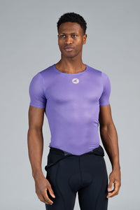 Men's Purple Mesh Cycling Base Layer - Front View