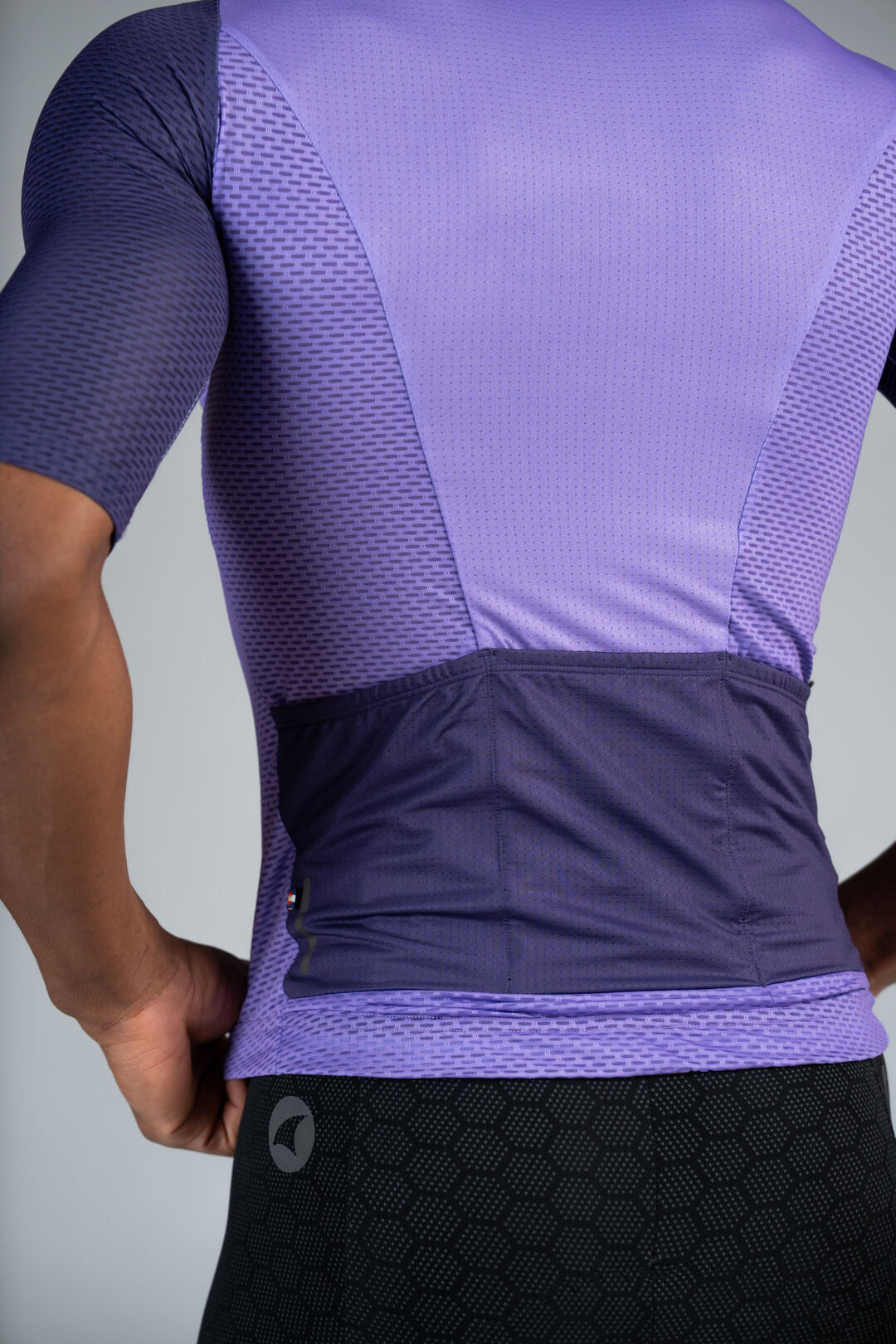 Men's Purple Mesh Cycling Jersey - Back Pockets