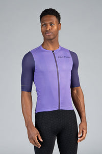 Men's Purple Mesh Cycling Jersey - Front View