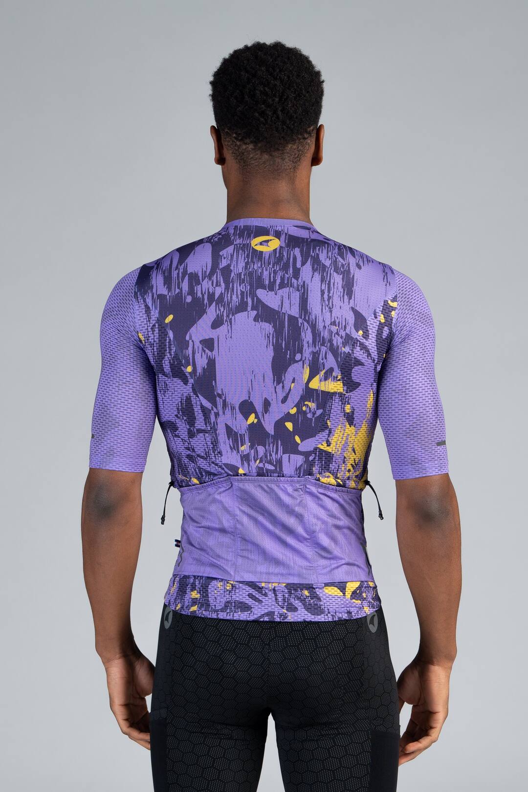 Men's Purple Mesh Gravel Cycling Jersey  - Back View