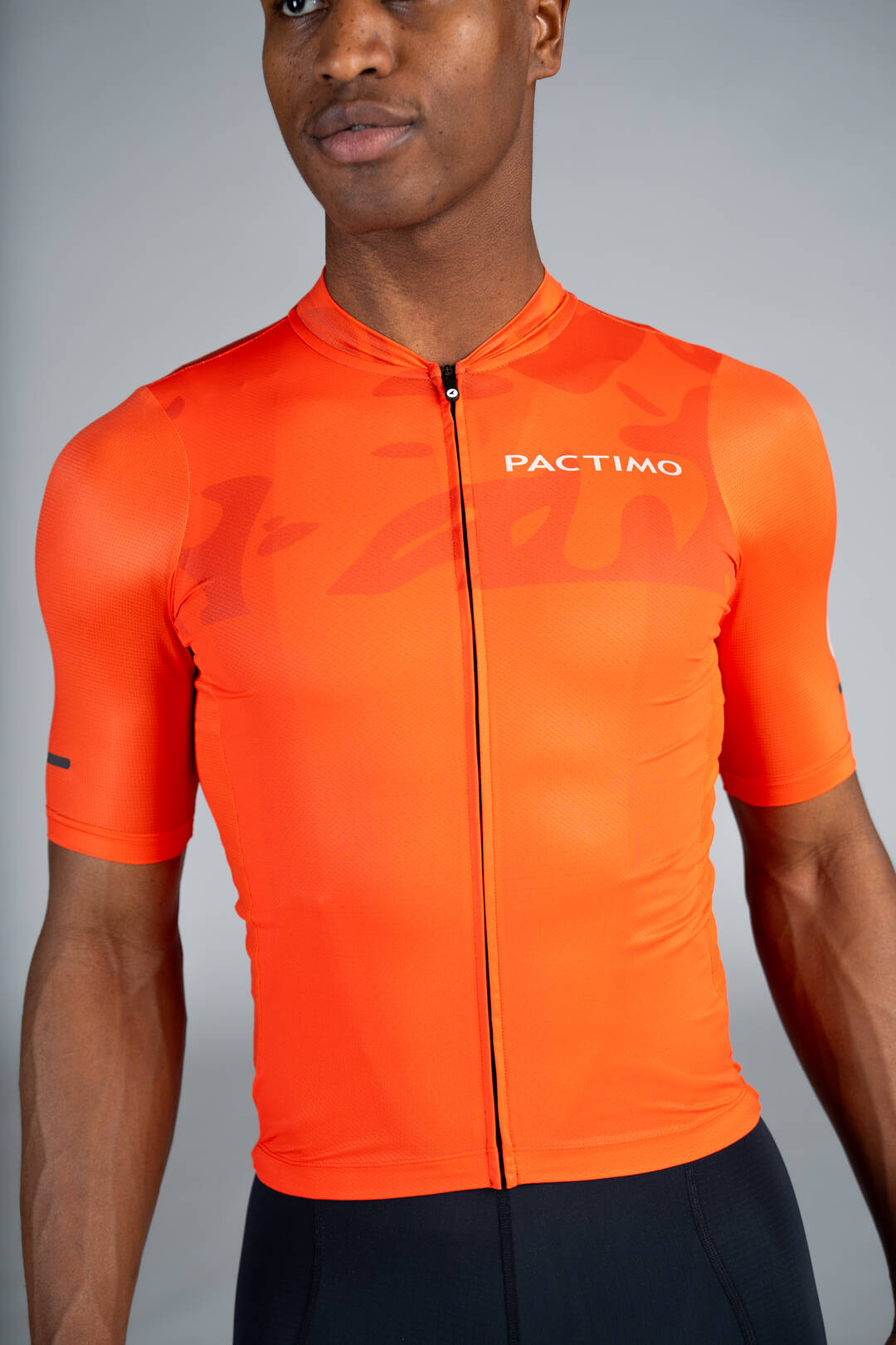 Men's Red Ascent Aero Cycling Jersey - Front Close-Up