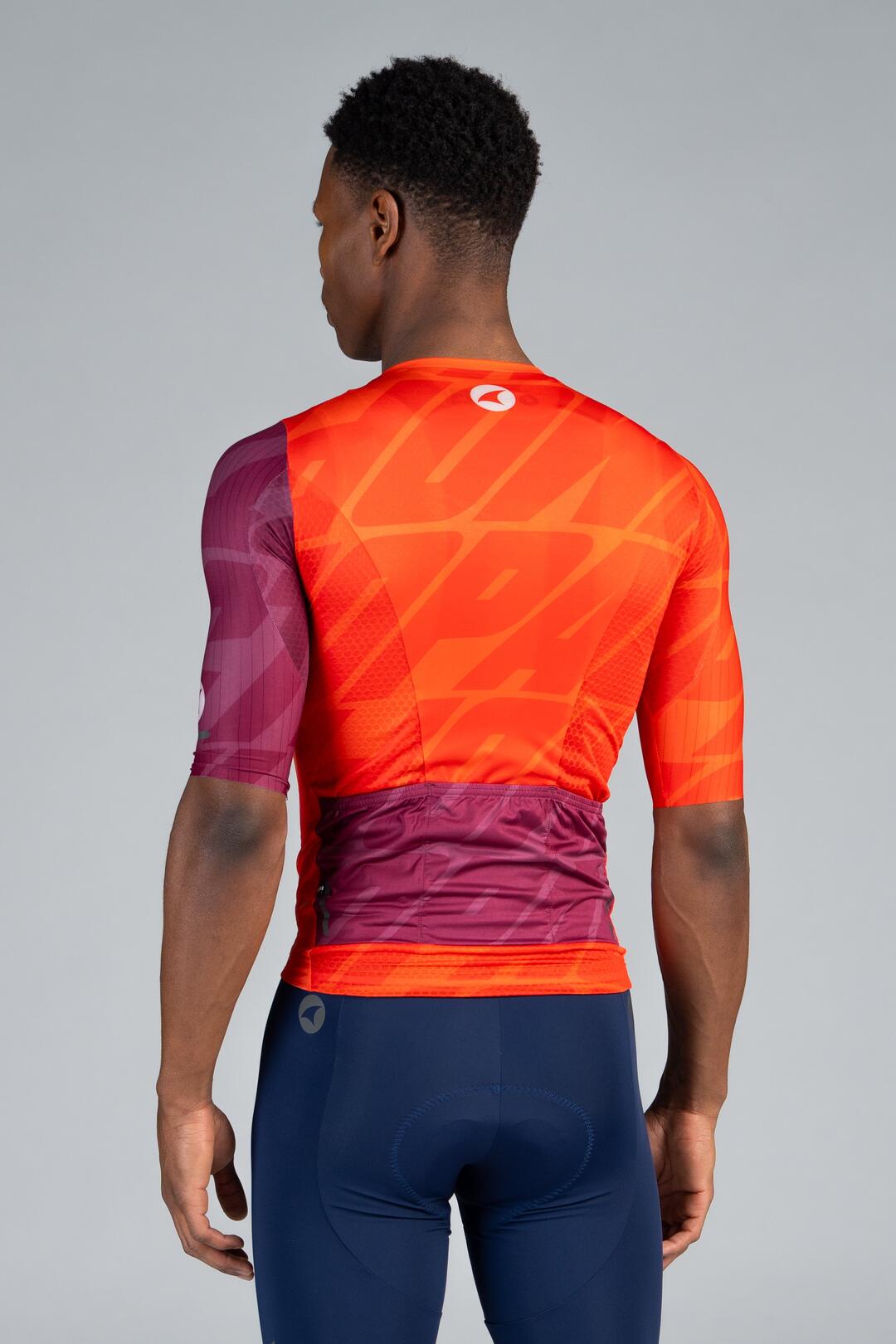 Men's Red Flyte Cycling Jersey - Back View