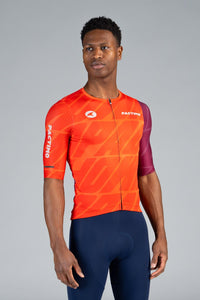 Men's Red Flyte Cycling Jersey - Front View