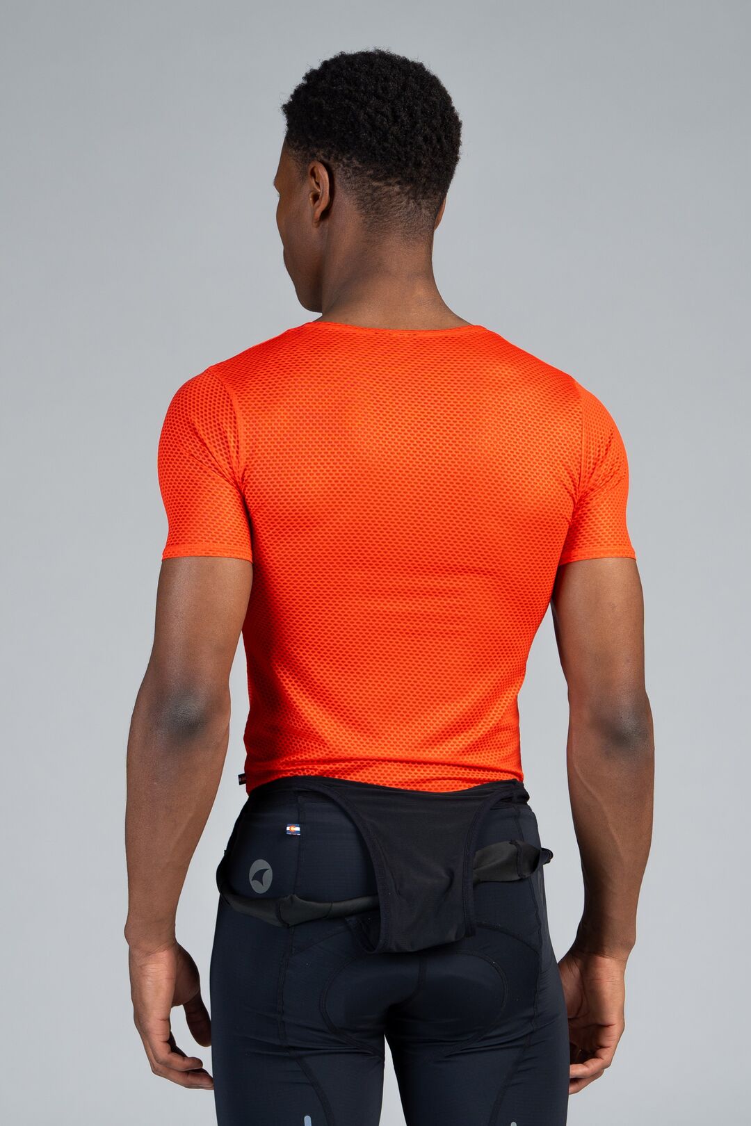 Men's Red Mesh Cycling Base Layer - Back View