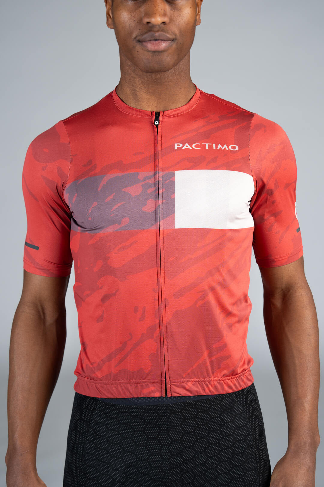 Men's Red Rock Stripe Summit Bike Jersey - Covered Zipper