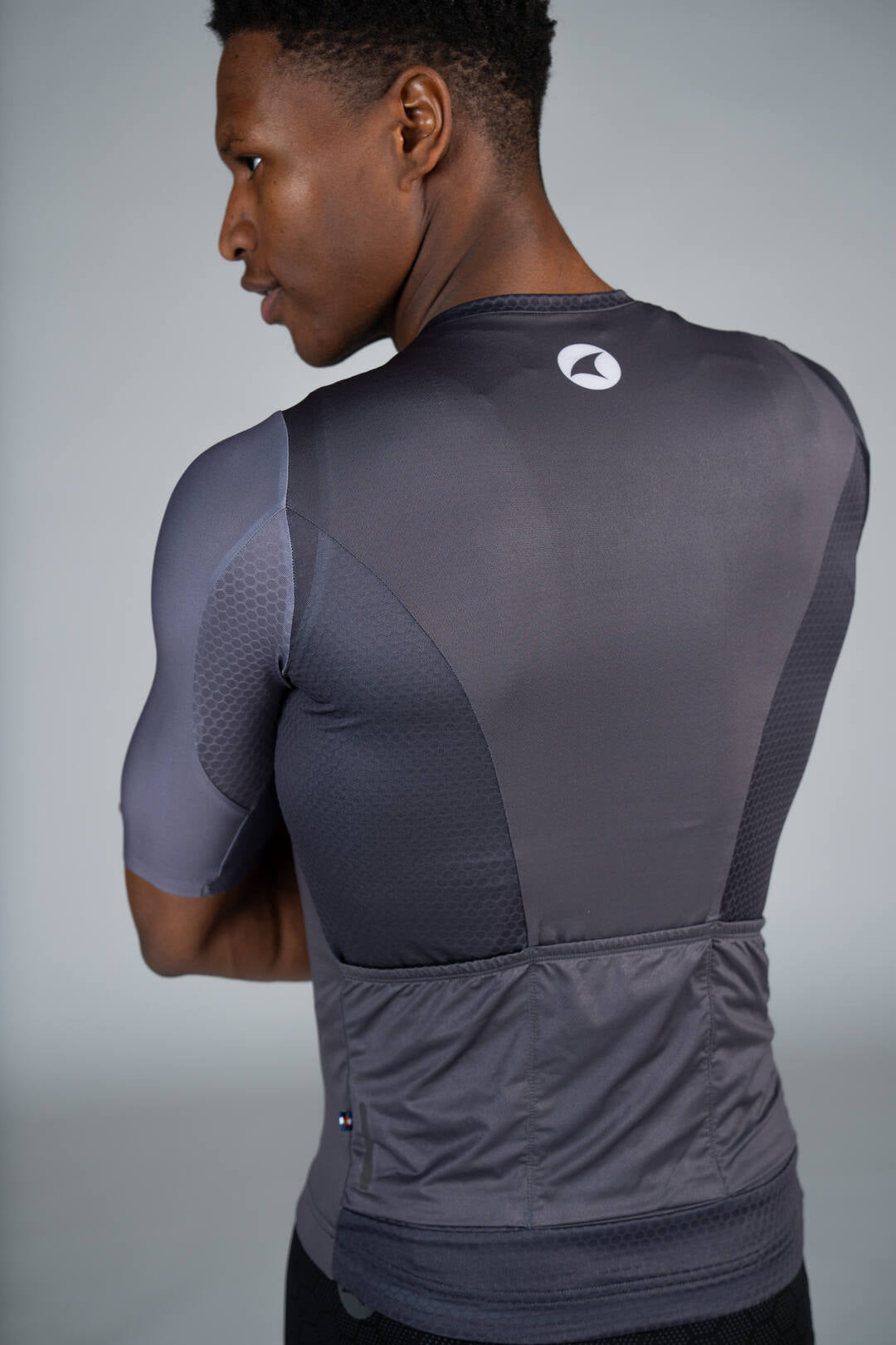 Men's Summit Aero Black Cycling Jersey - Back Close-Up