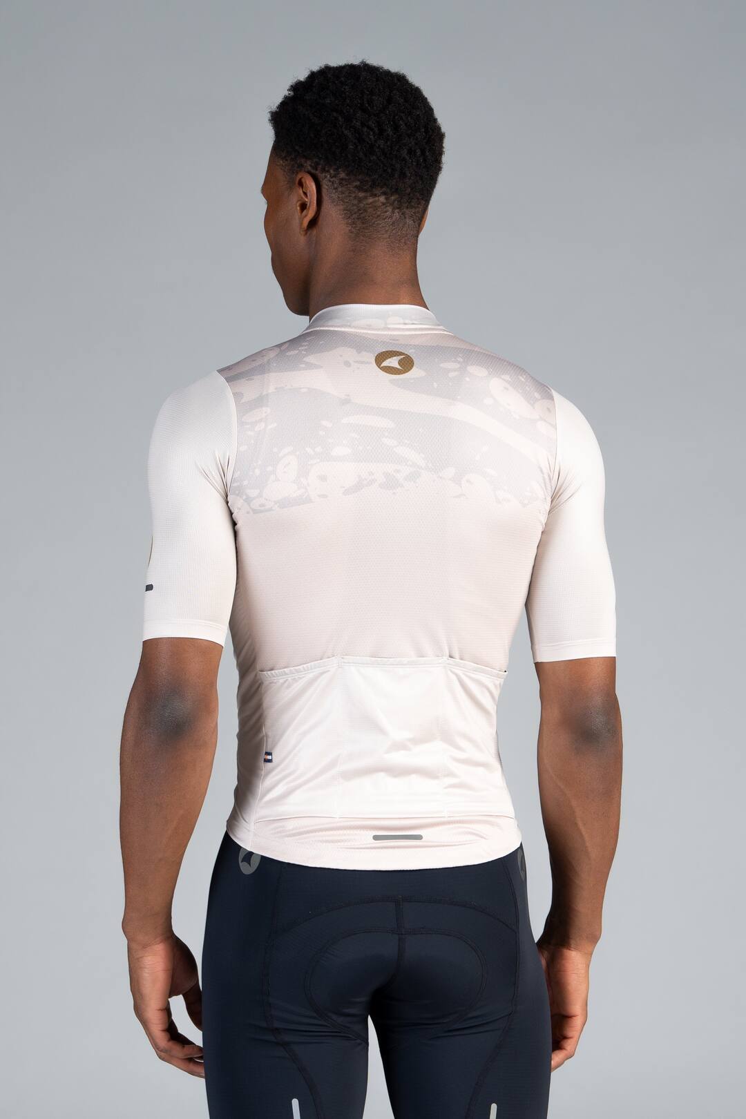 Men's White Ascent Aero Cycling Jersey - Back View