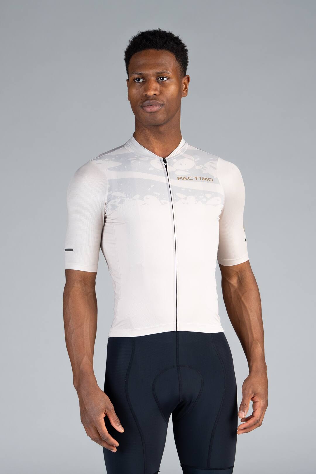 Men's White Ascent Aero Cycling Jersey - Front View