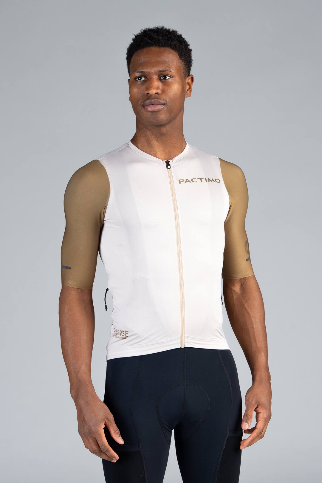 Men's White Gravel Cycling Jersey - Front View