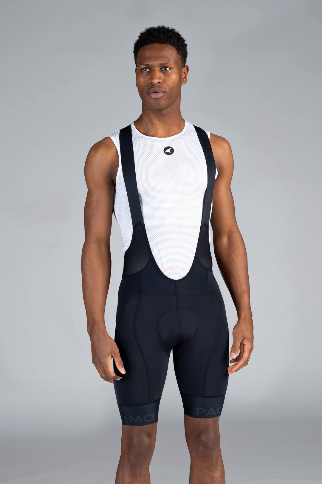 Men's Ascent Vector Long Length Cycling Bibs - Front View