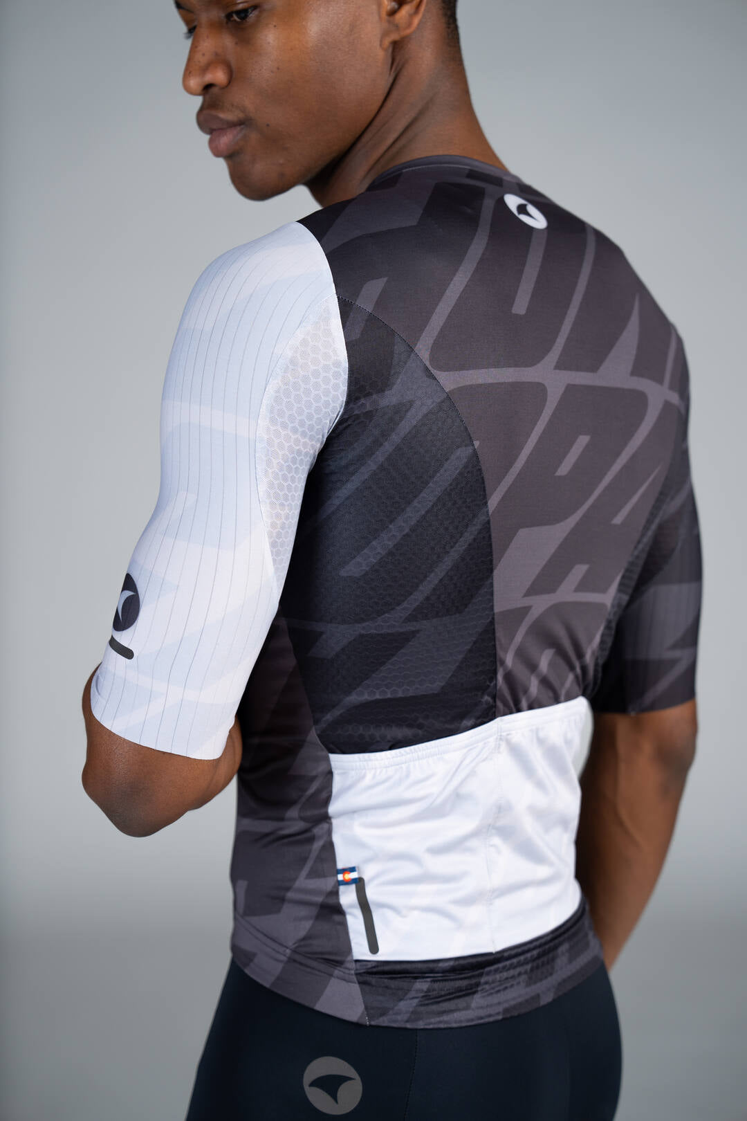 Men's Black Flyte Cycling Jersey - Underarm Mesh