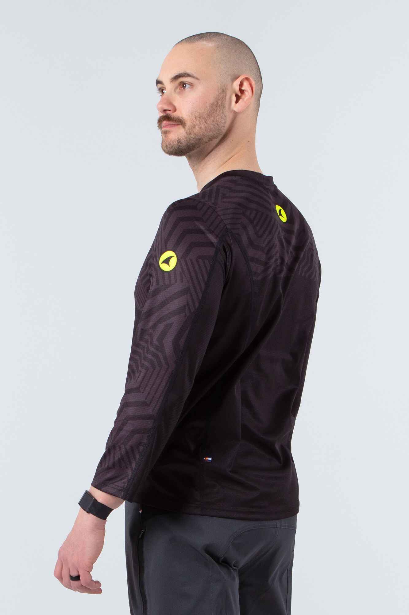 Men's Black MTB Jersey - Back View