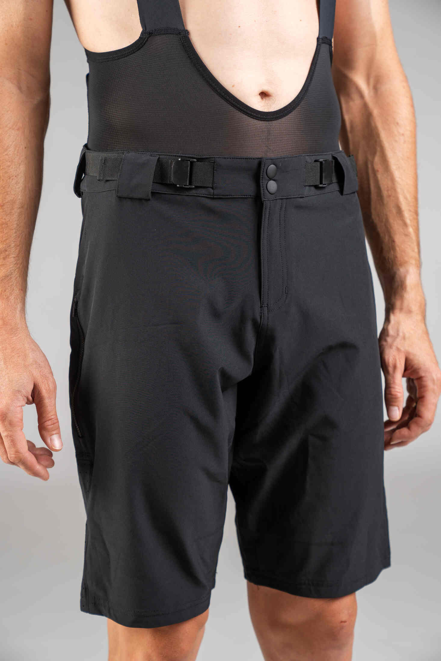 Men's Black Mountain Bike Shorts - Waistband