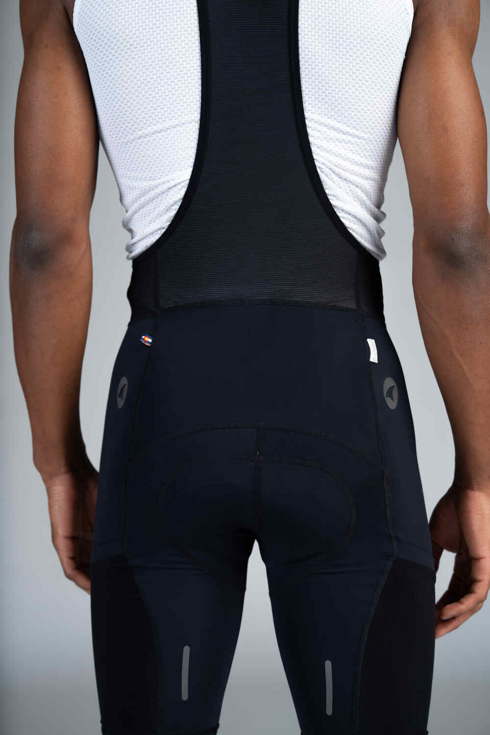 Men's Black Cargo Bibs - Ascent Range Back