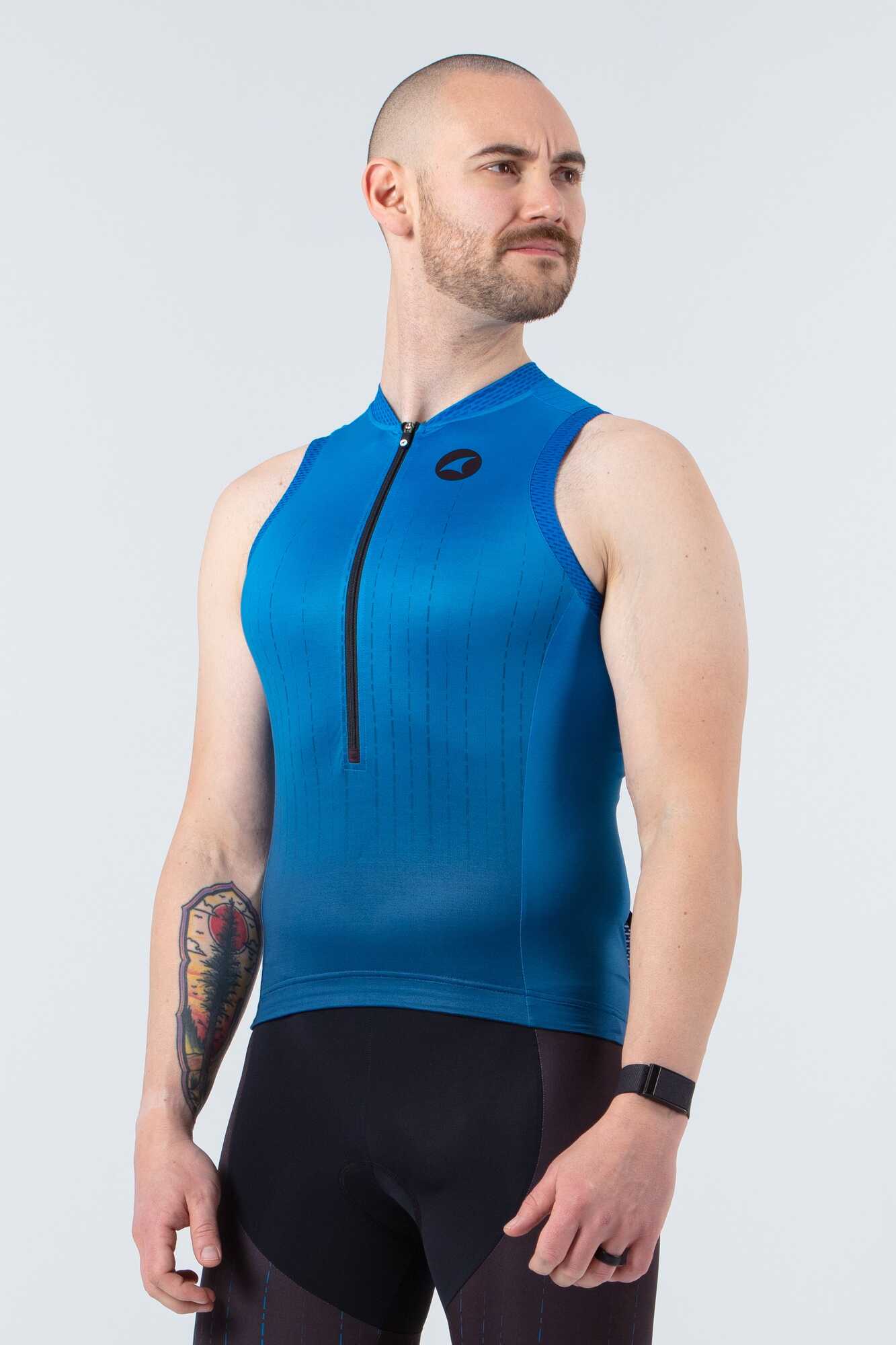 Men's Sleeveless Tri Jersey - Front View