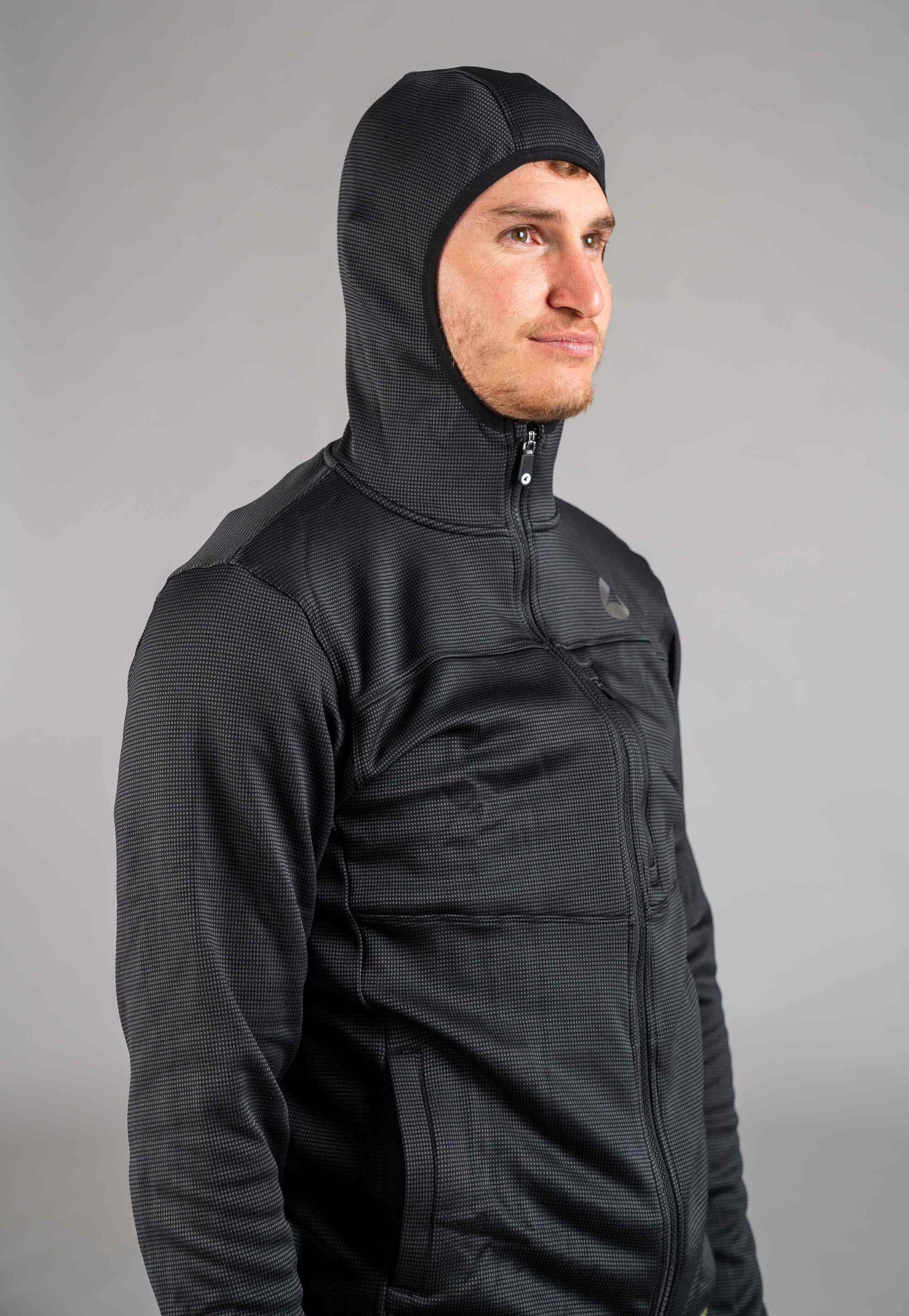 Men's Cycling Hoodie - Hood Up