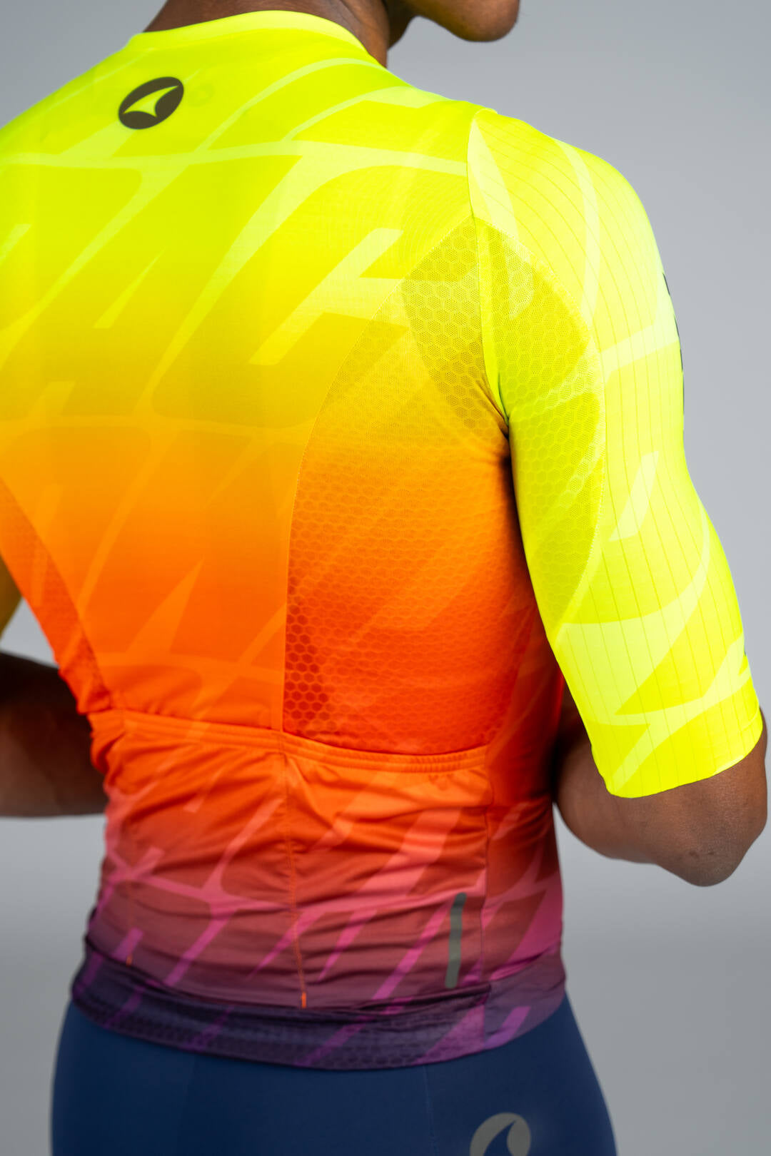 Men's High-Viz Yellow Flyte Cycling Jersey - Underarm Mesh