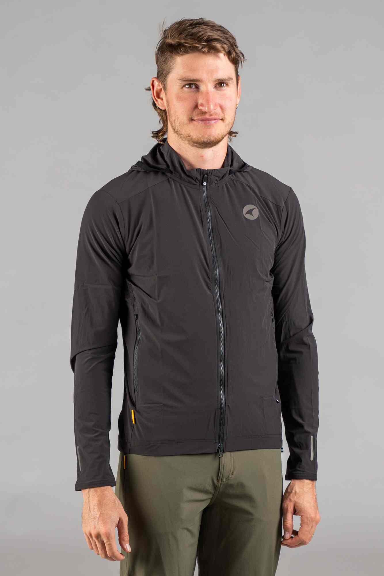 Men's Lightweight Packable Cycling Jacket - Front View