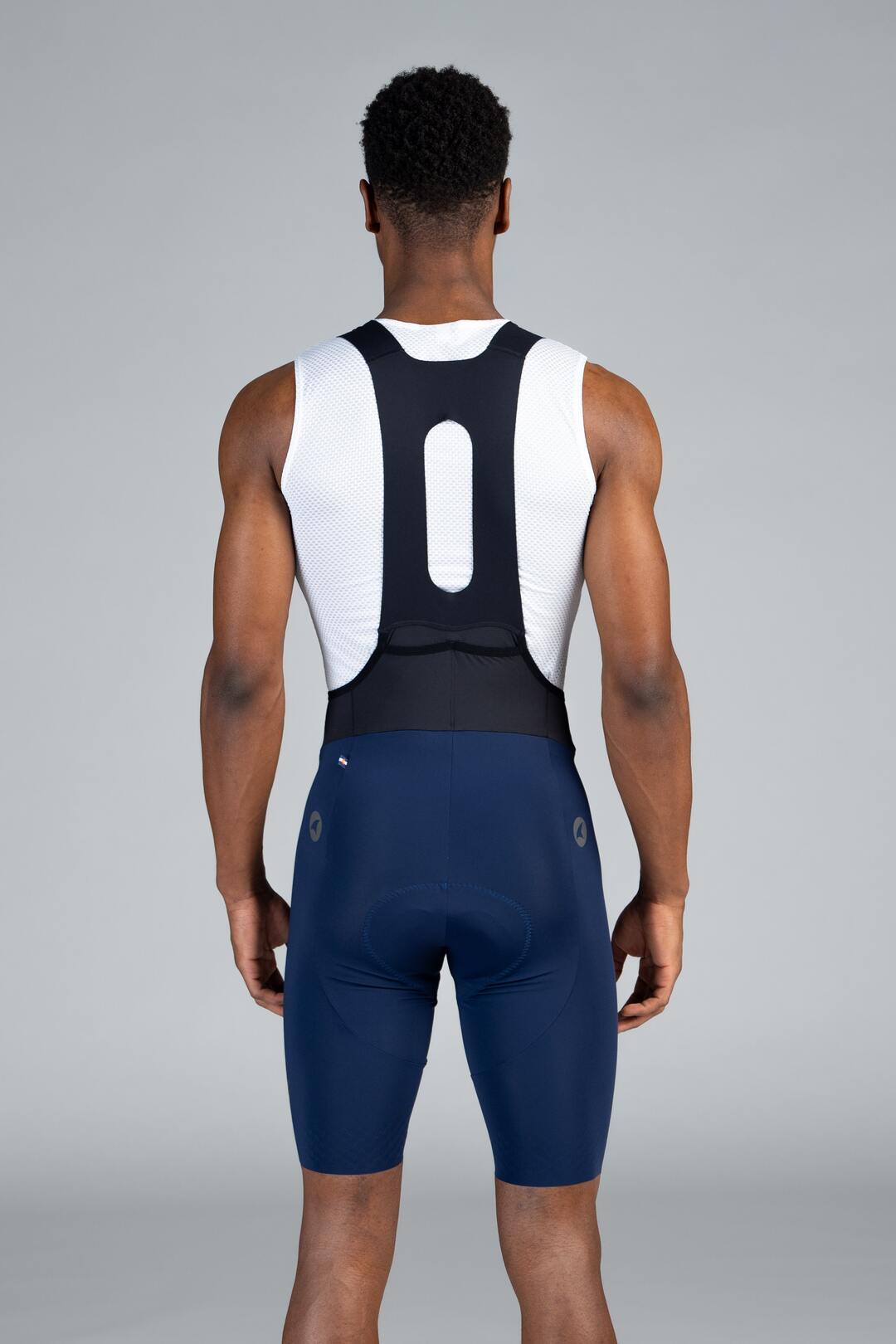 Men's Navy Blue Cycling Bibs - Back View