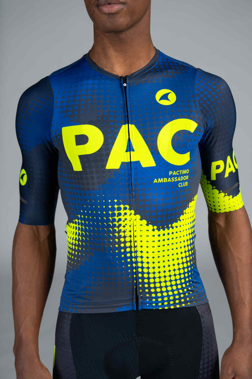 Men's PAC Summit Aero Jersey - Azure Front Close-Up