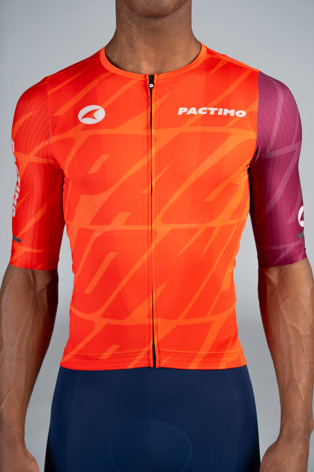 Men's Red Flyte Cycling Jersey - Front Close-Up