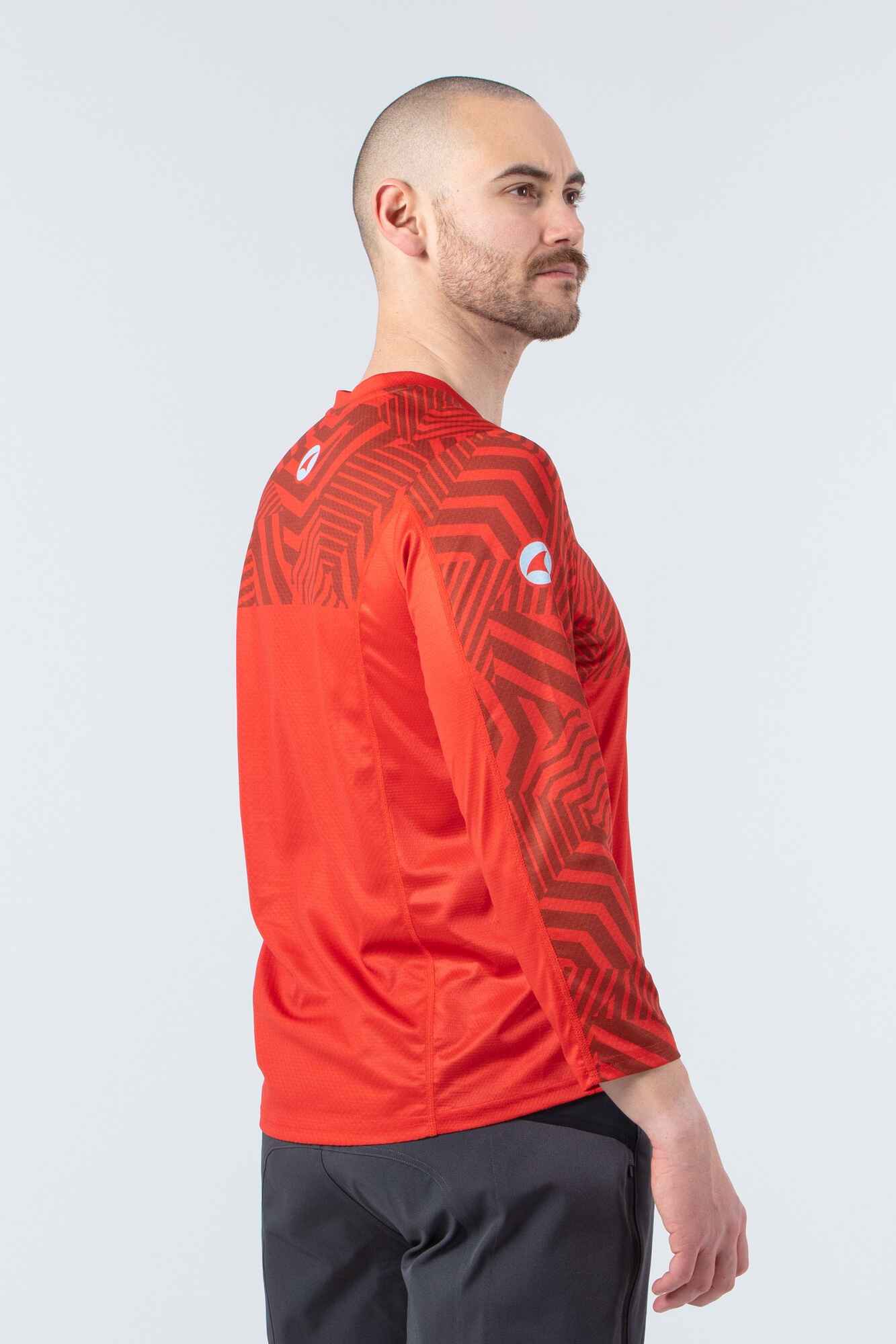 Men's Red MTB Jersey - Back View