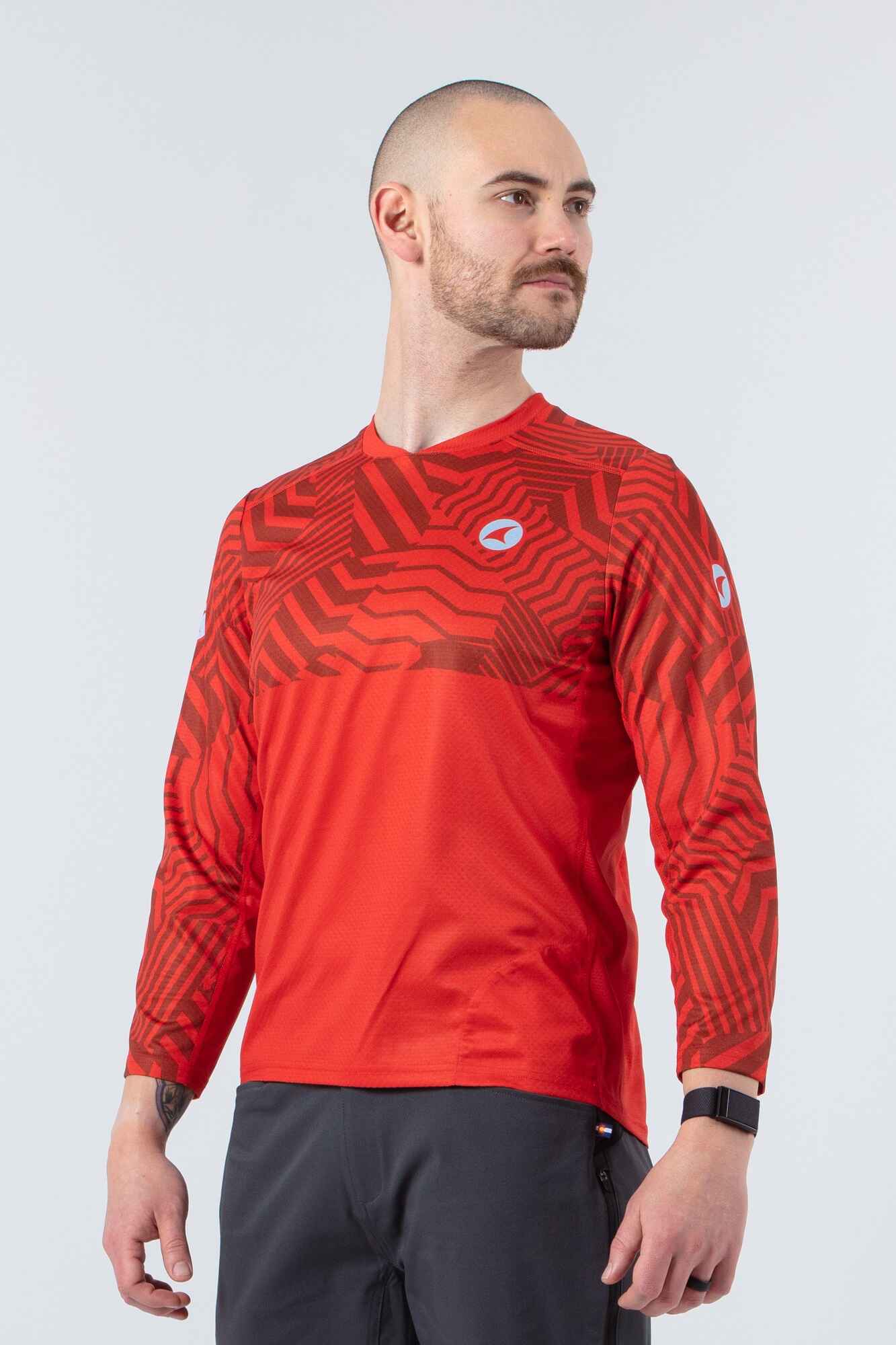 Men's Red MTB Jersey - Front View