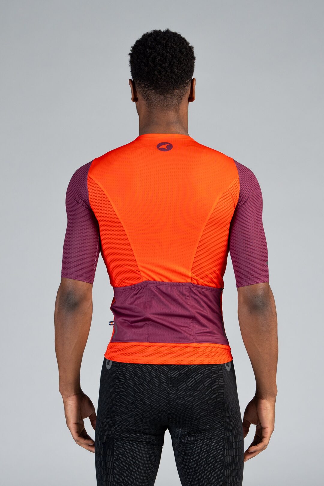 Men's Red Mesh Cycling Jersey - Back View