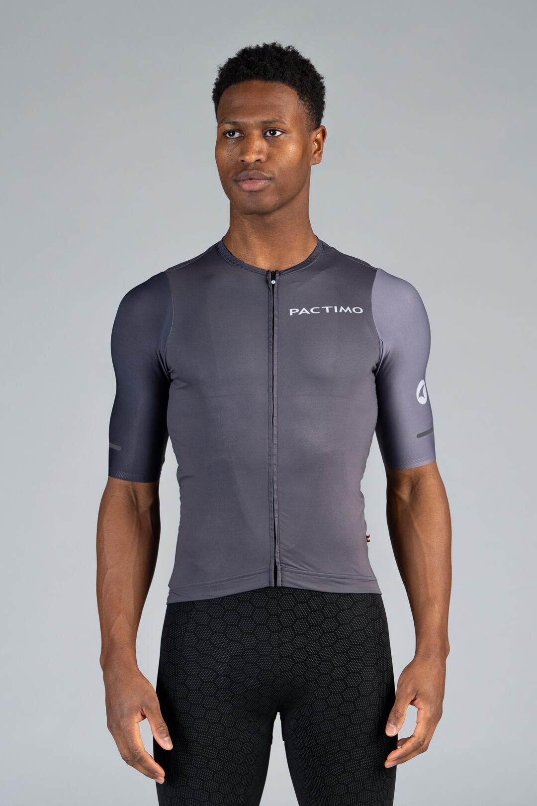 Men's Summit Aero Black Cycling Jersey - Front View