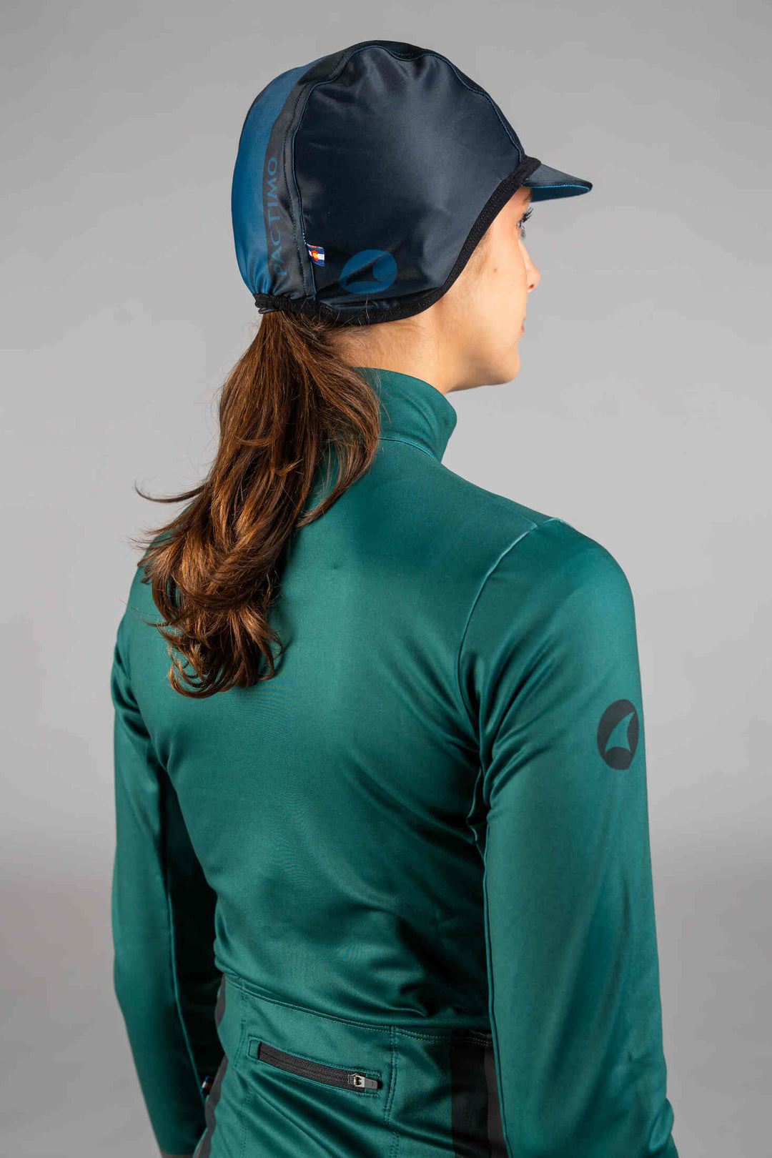 Navy Blue Alpine Thermal Cycling Cap - Back View