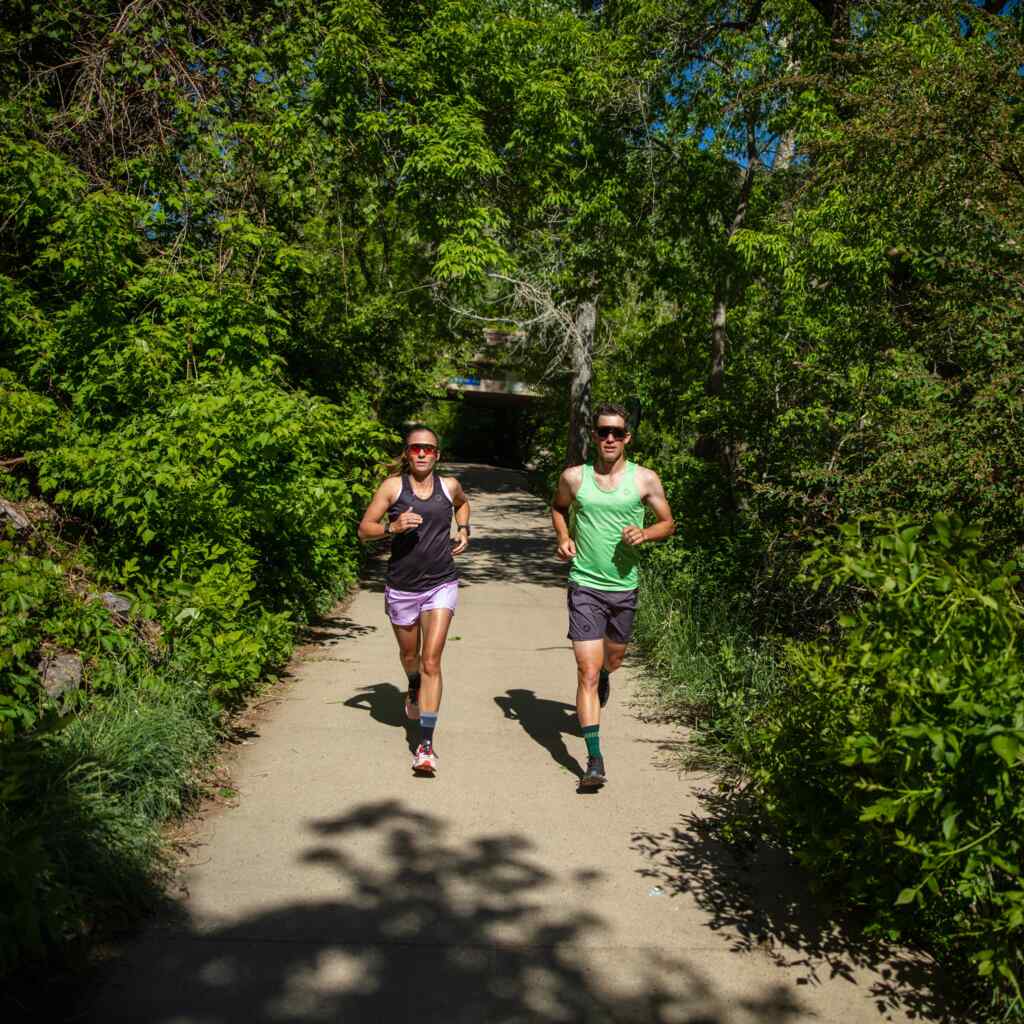 Women's Black Running Singlet  - On the Trail 