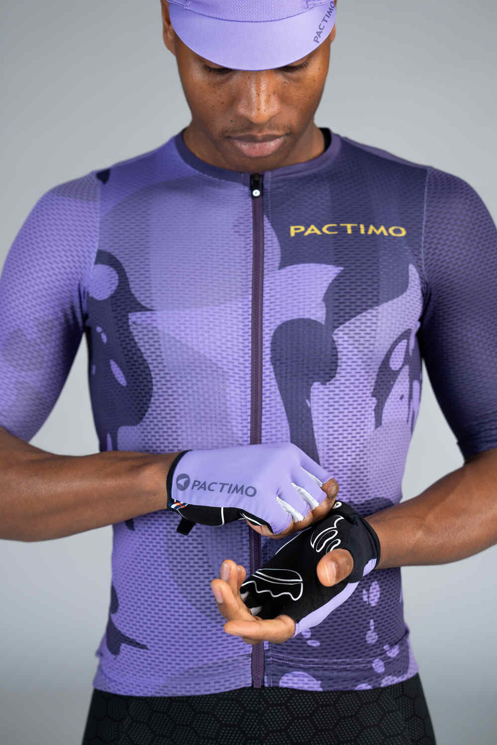 Purple Cycling Gloves - Palm