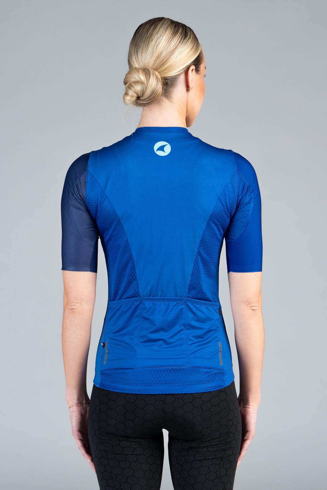 Women's Blue Summit Aero Cycling Jersey - Back View