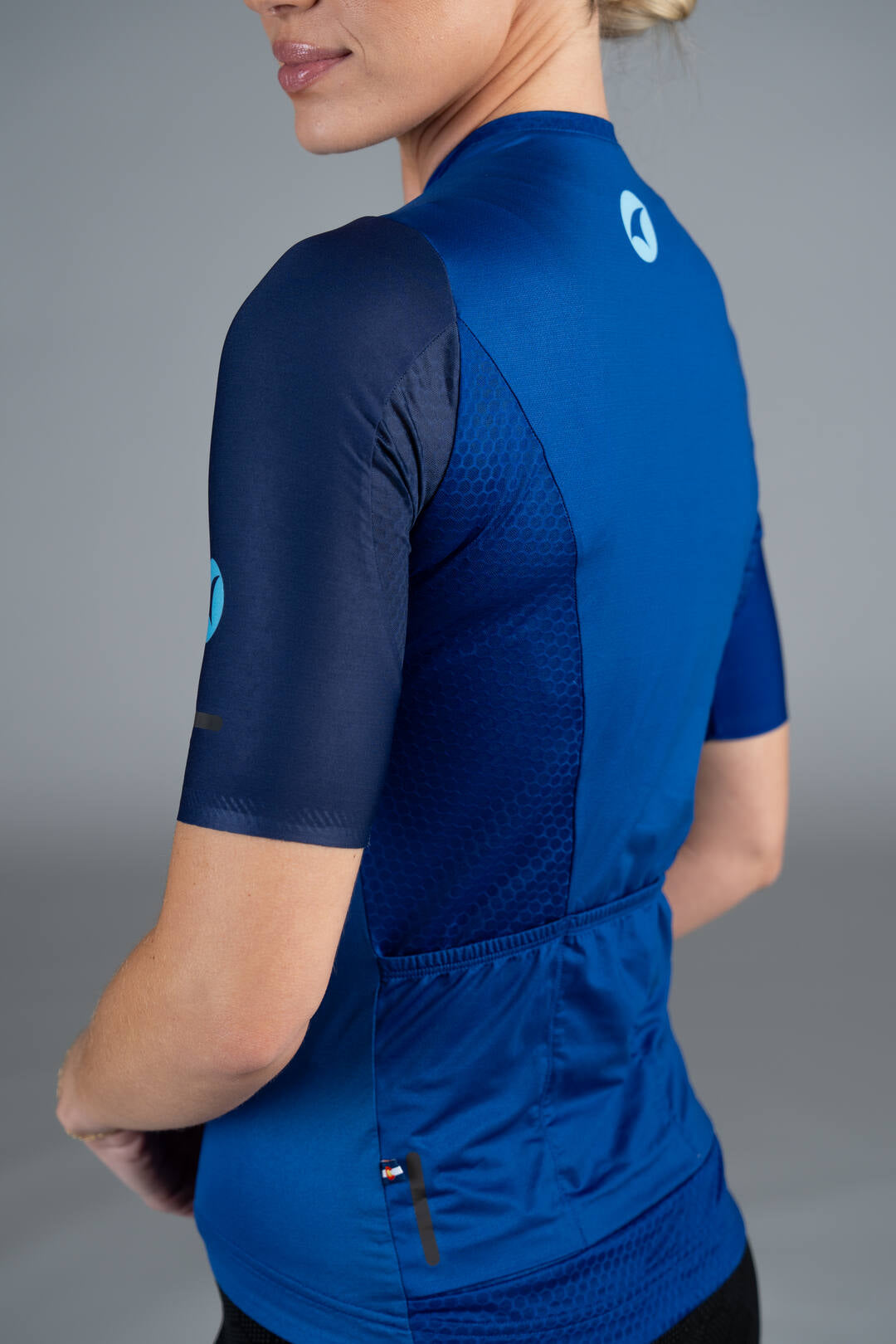 Women's Blue Summit Aero Cycling Jersey - Mesh Underarm