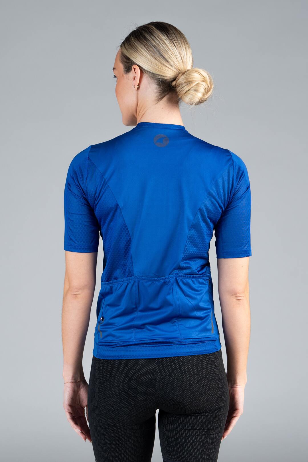 Women's Blue Summit Bike Jersey - Back View