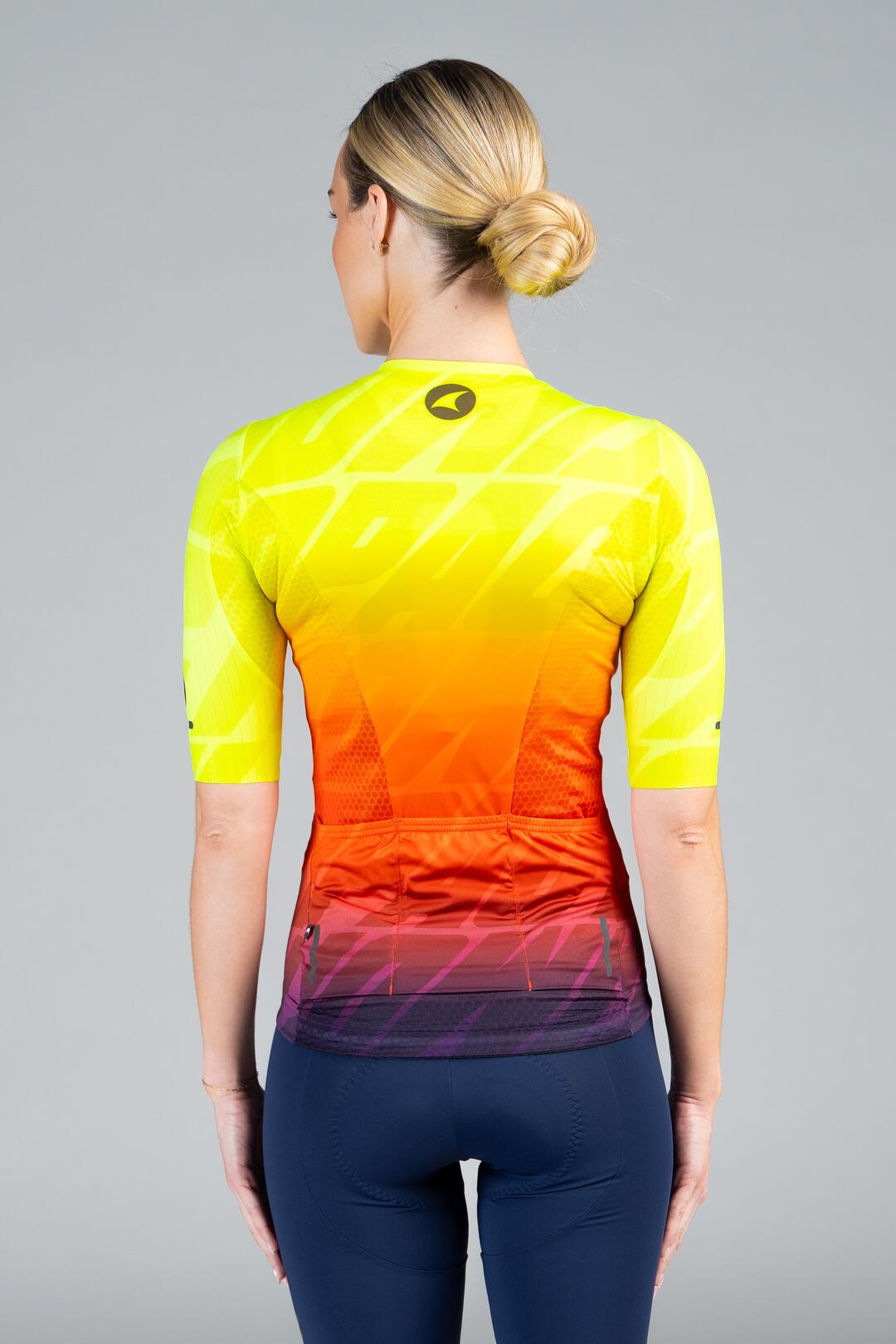 Women's High-Viz Flyte Cycling Jersey - Back View