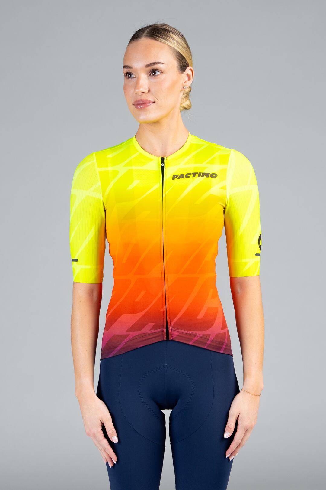 Women's High-Viz Flyte Cycling Jersey - Front View