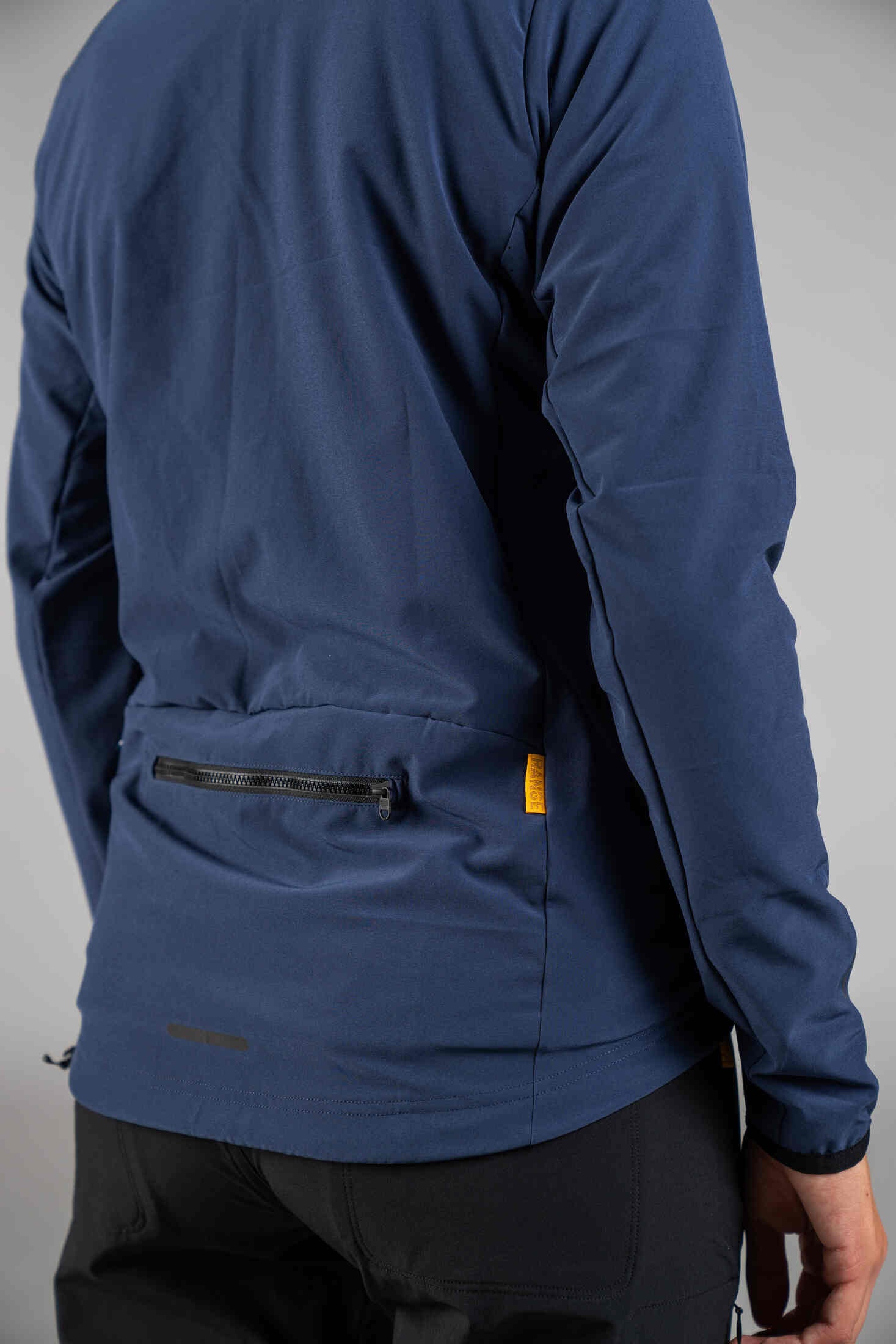 Women's Navy Blue Insulated Cycling Jacket - Back Pocket