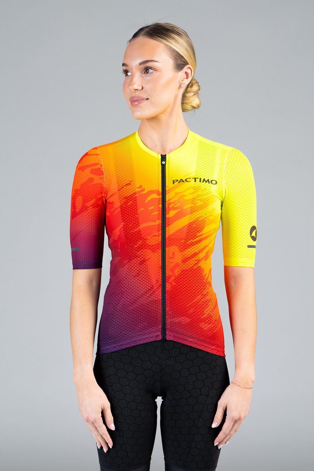 Women's Ombre Mesh Cycling Jersey - Front View