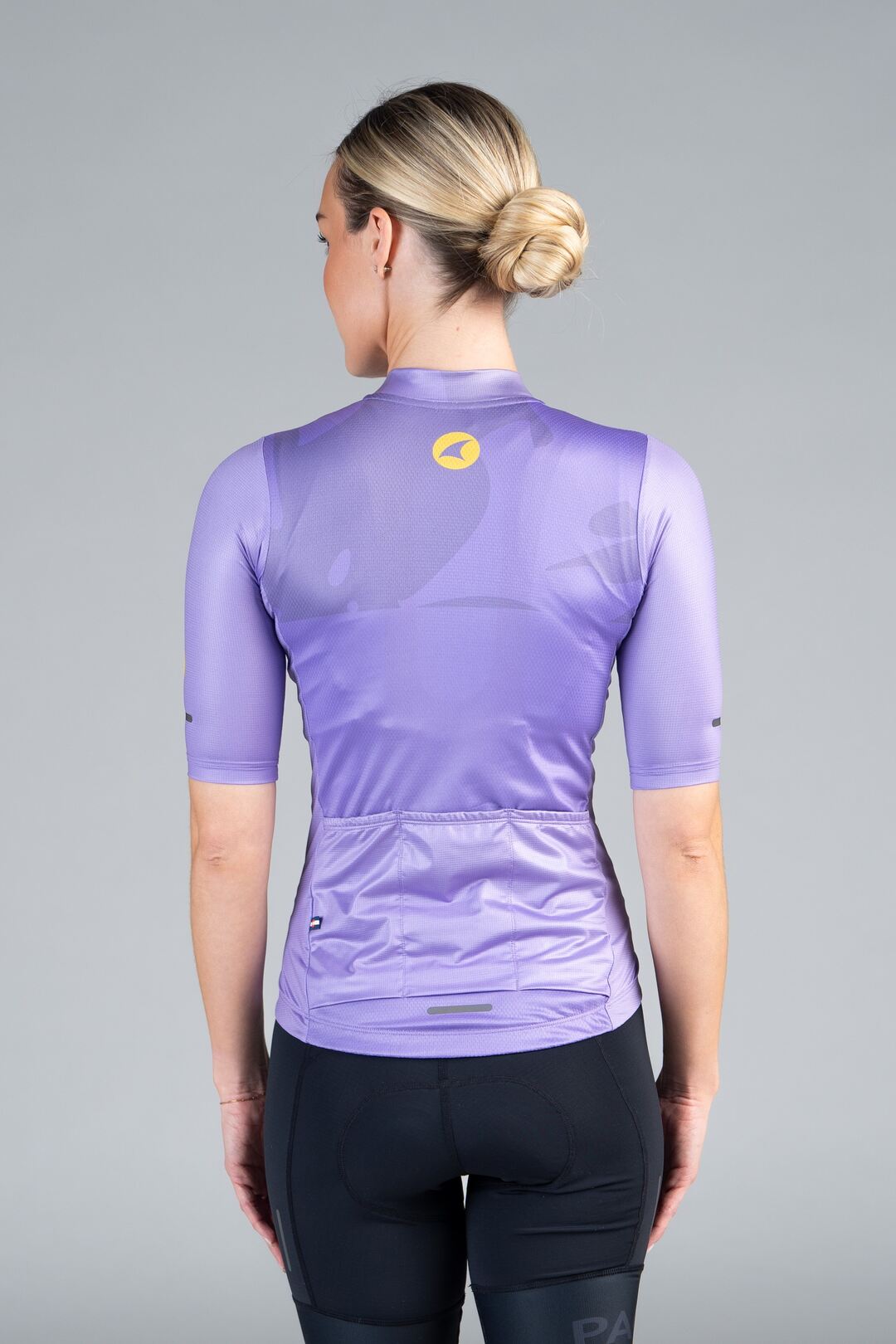 Women's Purple Ascent Aero Cycling Jersey - Back View