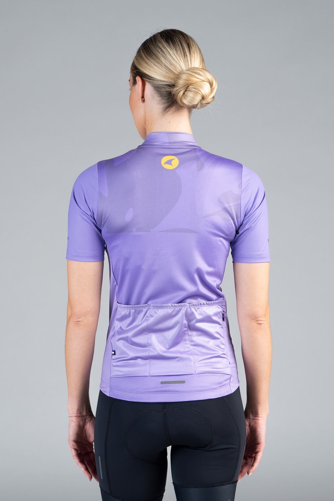 Women's Purple Ascent Cycling Jersey - Back View