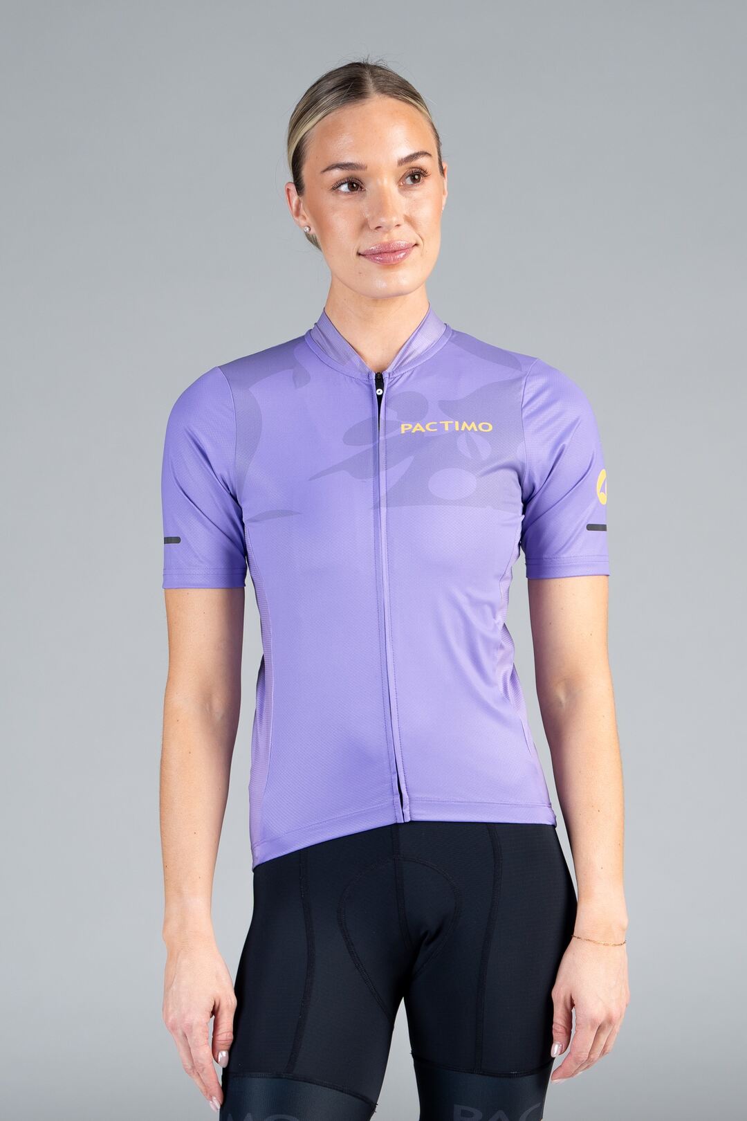 Women's Purple Ascent Cycling Jersey - Front View