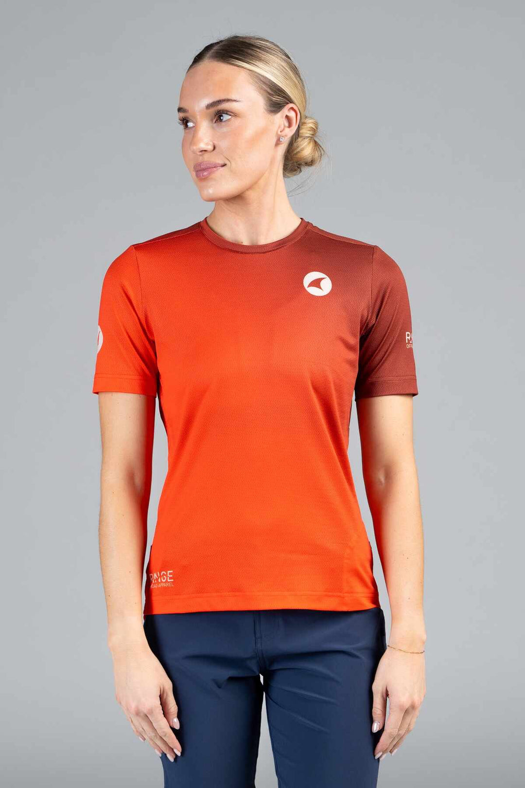 Women's Range Red Mountain Bike Tee - Front View