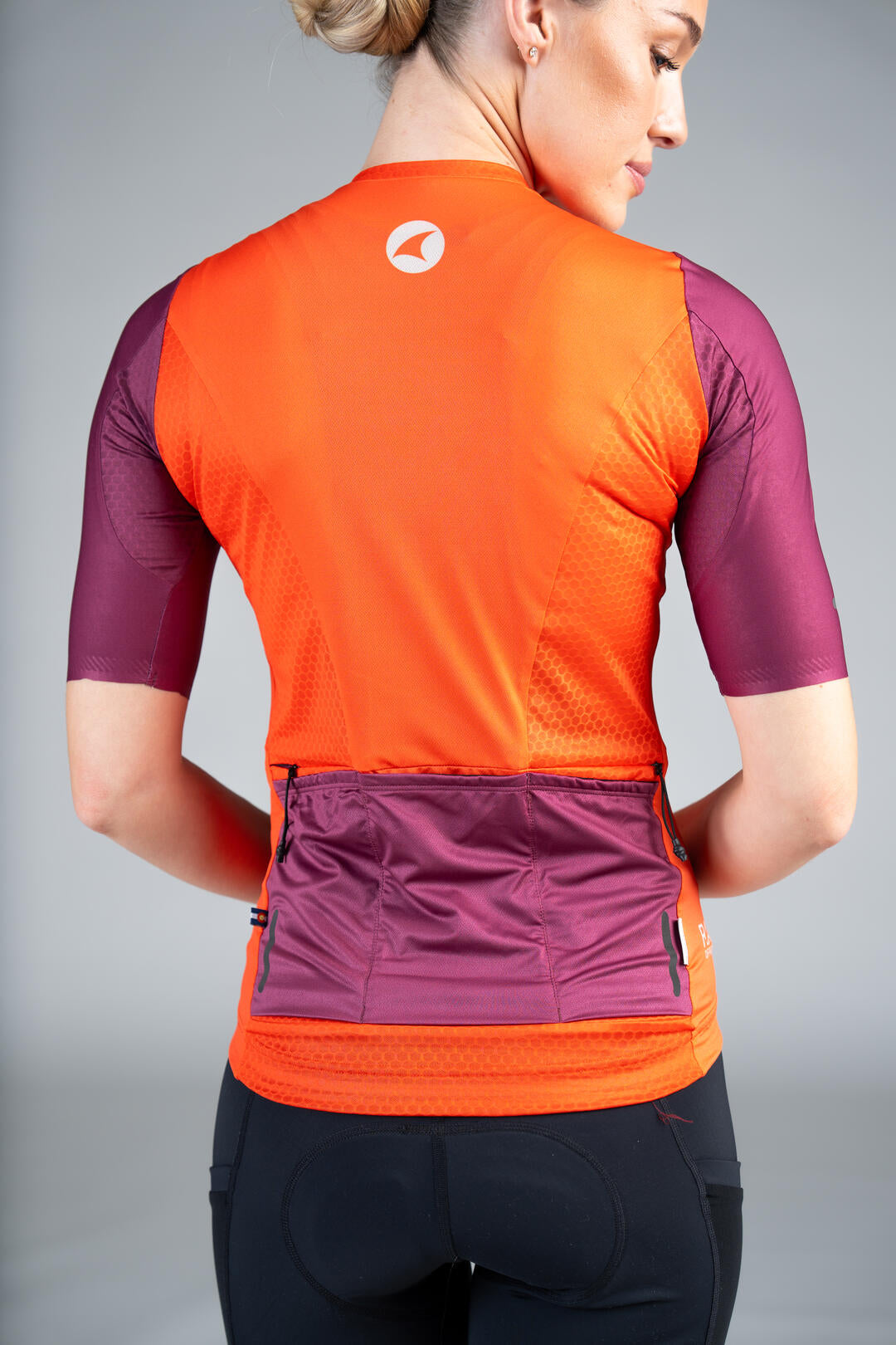 Women's Red Gravel Cycling Jersey - Back Pockets