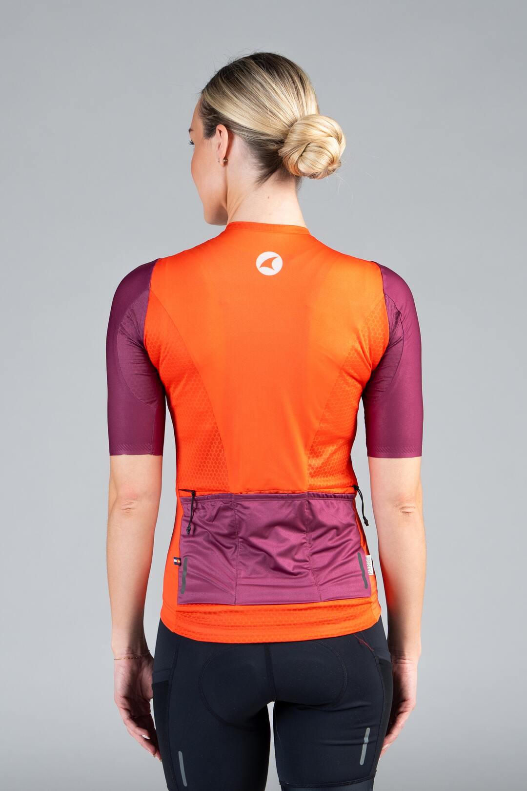 Women's Red Gravel Cycling Jersey - Back View