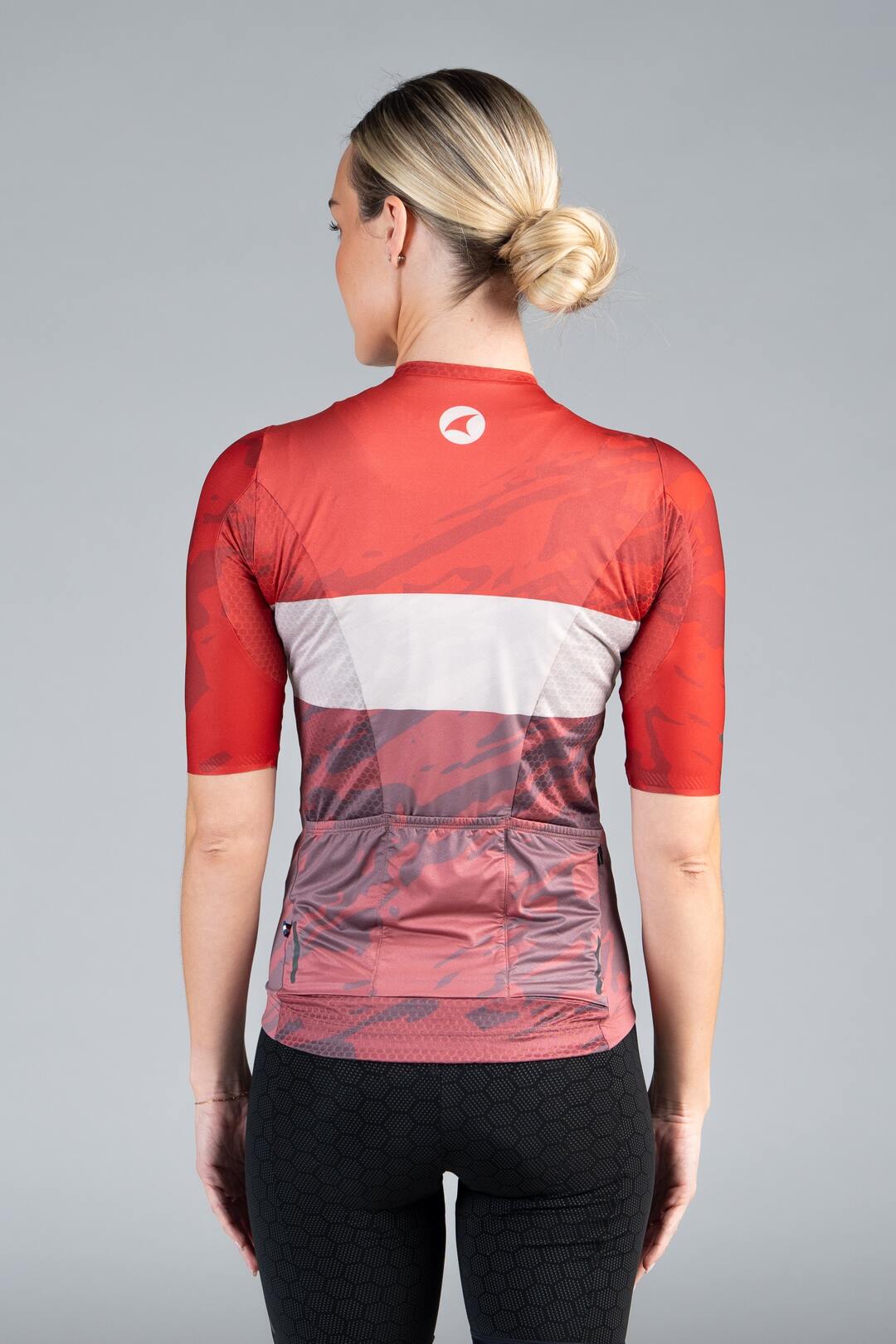 Women's Red Rock Colorblock Summit Aero Cycling Jersey - Back View