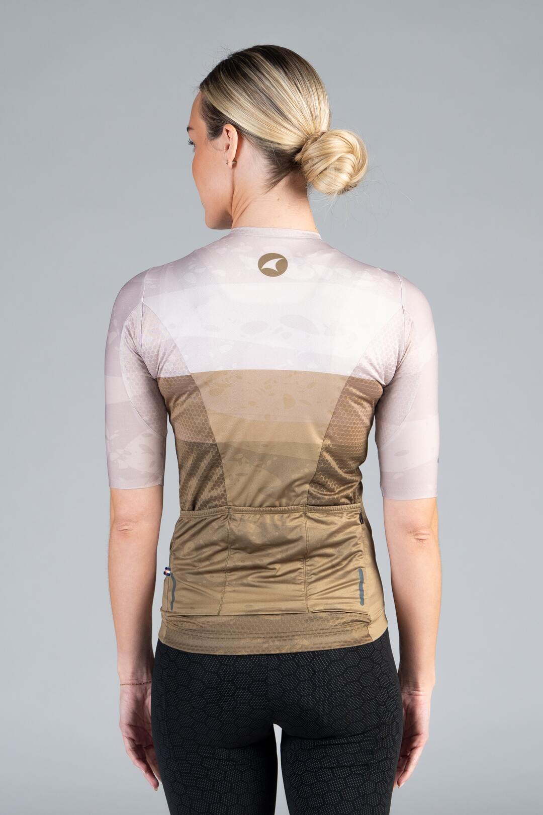 Women's Sand Dune Colorblock Summit Aero Cycling Jersey - Back View