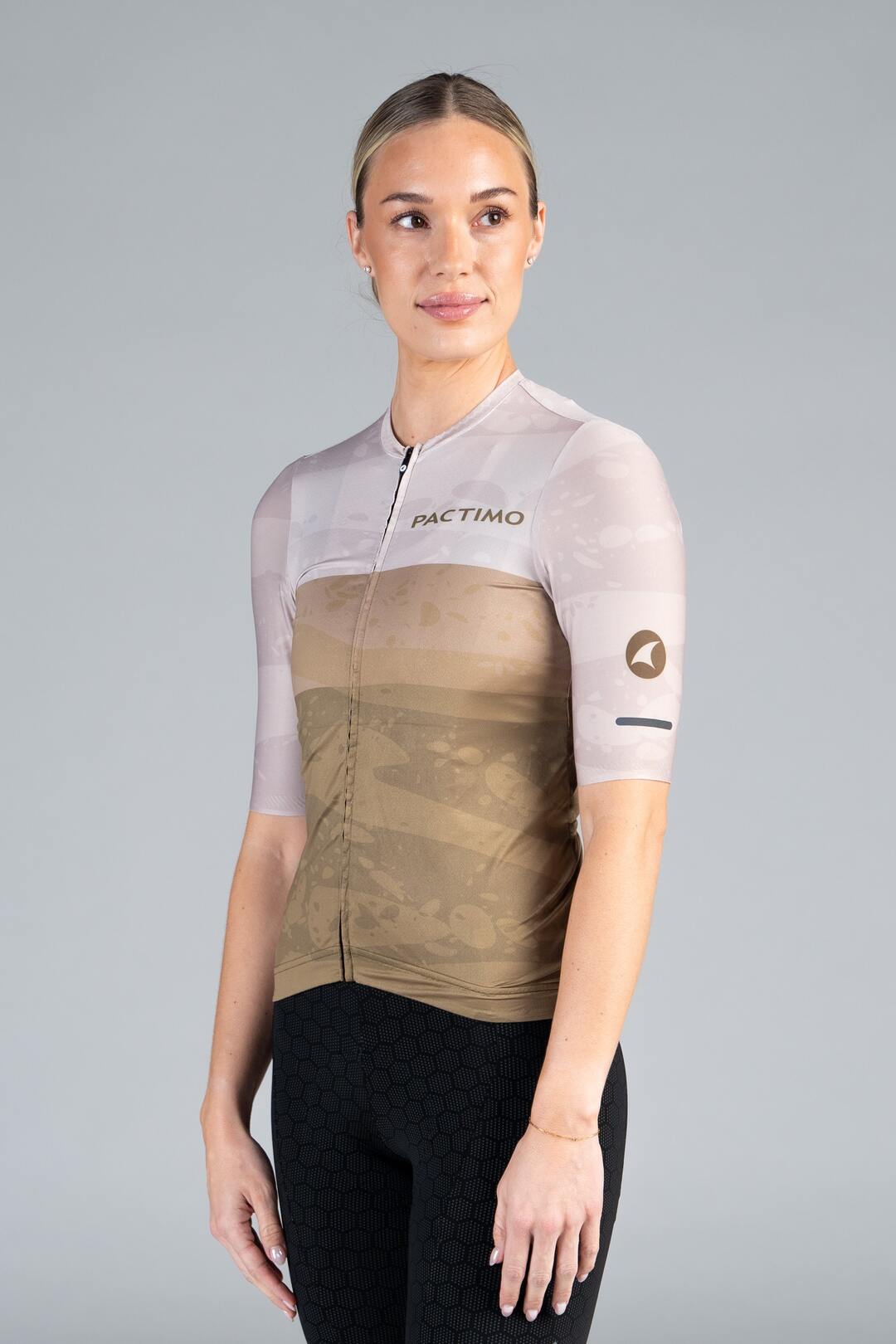 Women's Sand Dune Colorblock Summit Aero Cycling Jersey - Front View