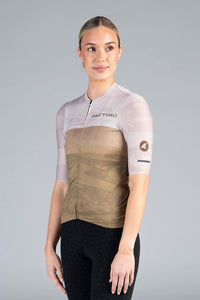 Women's Sand Dune Colorblock Summit Aero Cycling Jersey - Front View