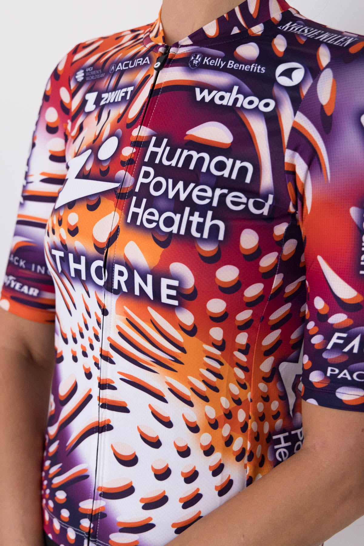 Womens Ascent Aero Cycling Jersey - Maisie Wilen Front Close-Up